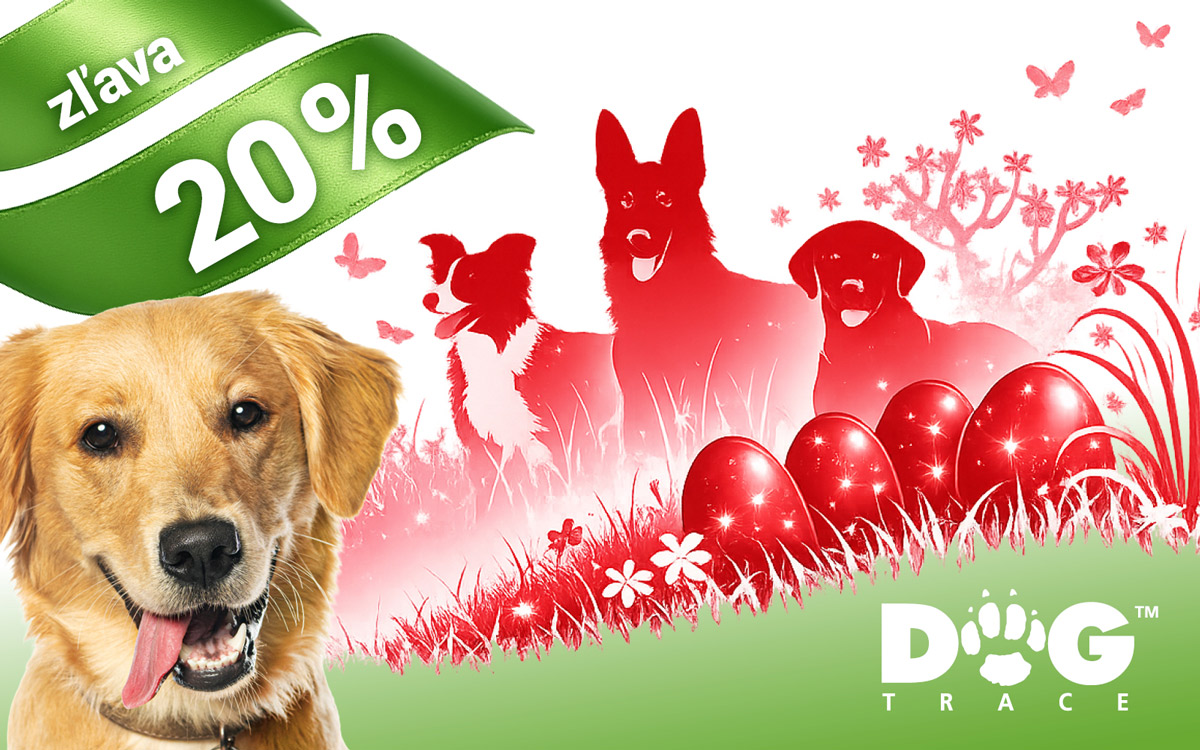 Jarná zľava 20 % na kompletný sortiment Dogtrace