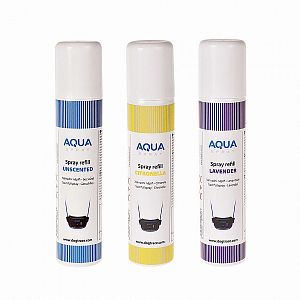Ke sprejovým obojkům d-control AQUA Spray nabízíme několik druhů sprejových náplní