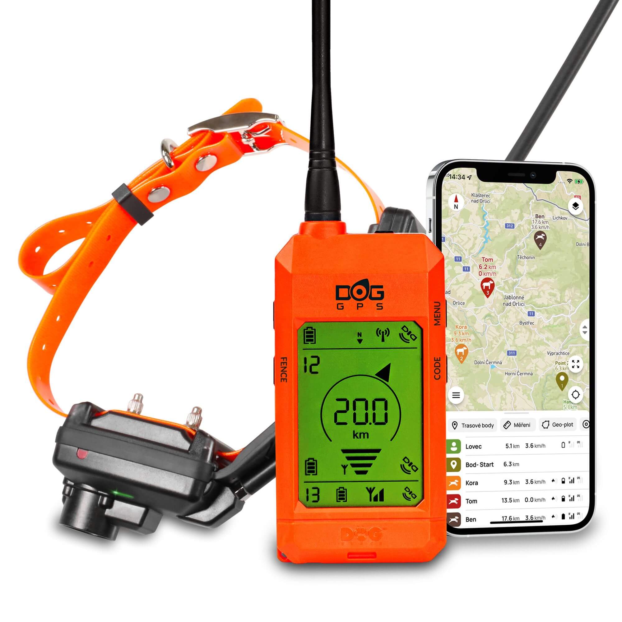 Ensemble collier GPS, beeper et télécommande X30TB Dogtrace