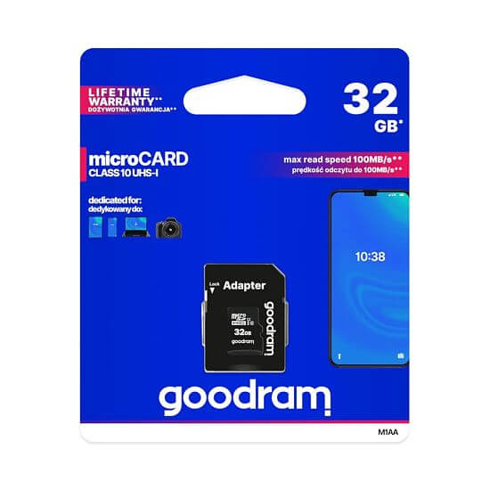 Pamäťová karta Micro SDHC 32GB UHS-I Class 10, U1 vrátane adaptéra SD