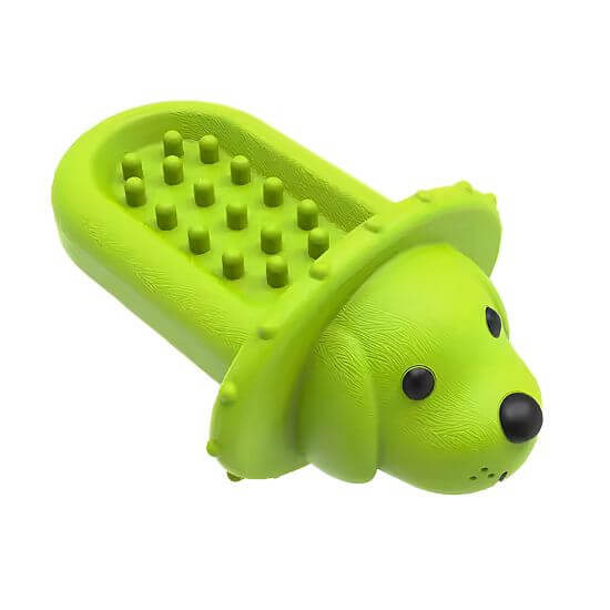 Interaktywna zabawka dla psa - podkładka do lizania dla psów, 18 cm, zielona