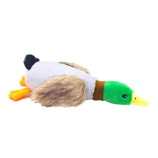 Piszcząca zabawka dla psa - pluszowa kaczka, 28 cm