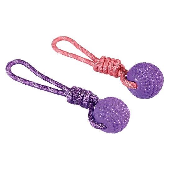 Piłka na sznurku zabawka, 33 cm, różowa / fioletowa