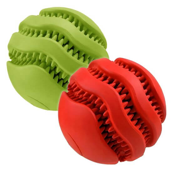 Piszcząca piłka dla psa na przysmaki, 9 cm