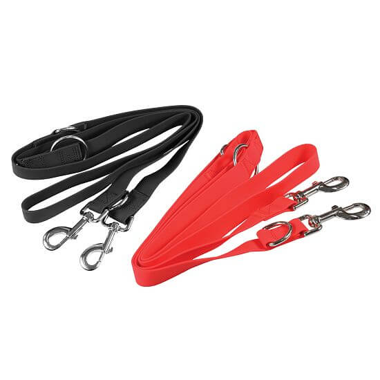 Prepínateľné vodítko pre psa PVC, 2 m, čierna / červená