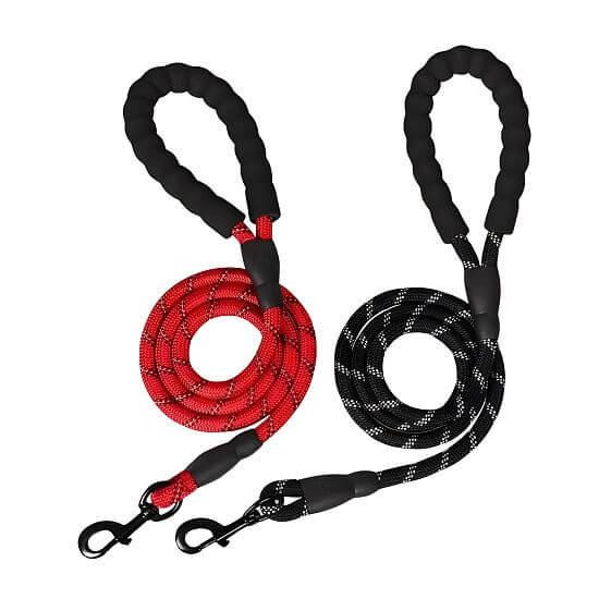 Lanové vodítko pre psov s reflexným prúžkom, dĺžka 1,2 m, šírka 12 mm