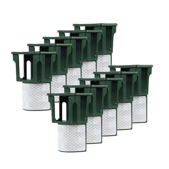 Sada PROFI adaptérov pre nosič pachových ohradníkov, s reflexnou páskou, 10 ks