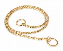 Retiazkový obojok DeLuxe pre psa, zlatý