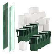 Sada pro instalaci pachového ohradníku s PROFI adaptéry, nosiči BIO10-PO a sloupky, 10 ks