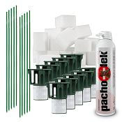 Zestaw do instalacji zapachowego ogrodzenia przeciwko kolizjom pojazdów ze zwierzyną, adaptery z nośnikami 80 szt. i słupkami 80 szt.