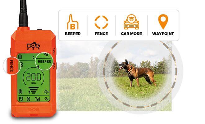 Funkcje BEEPER, FENCE, CAR MODE i WAYPOINT