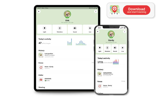 Everything clearly in the sophisticated Pet Tracker app